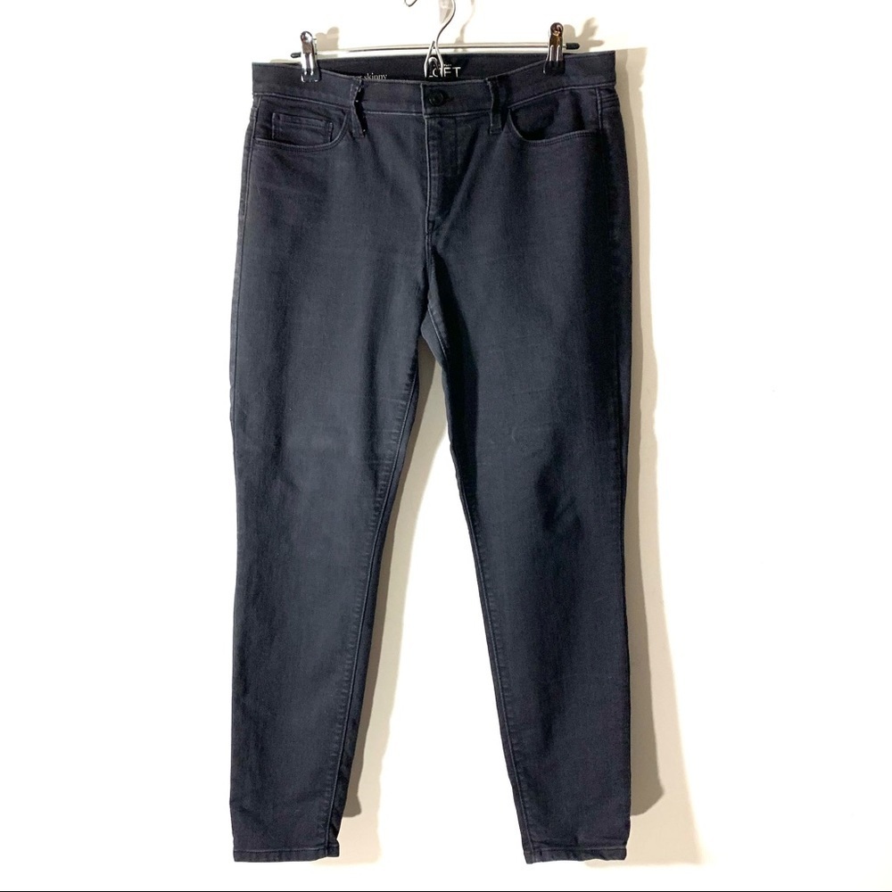 Loft Black Super Skinny Mid Rise Jeans